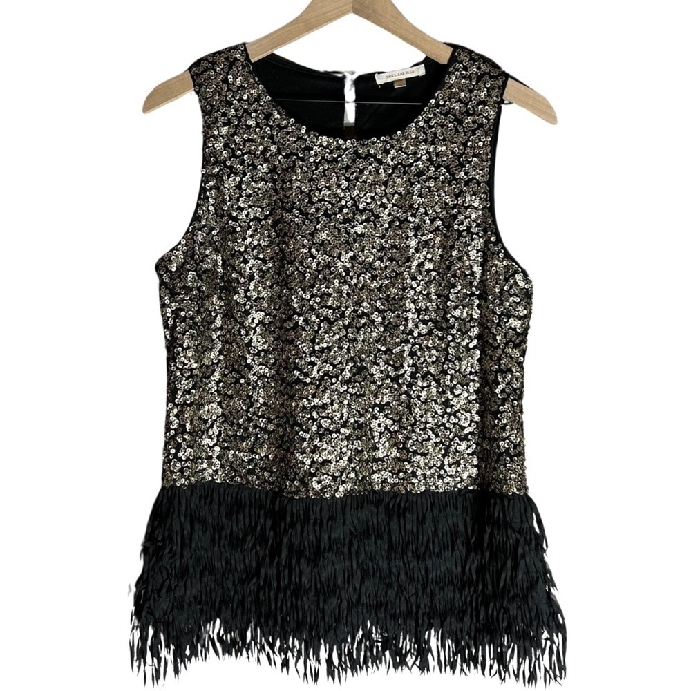 🌟 Skies are Blue Sequin Tank - Size M 🌟